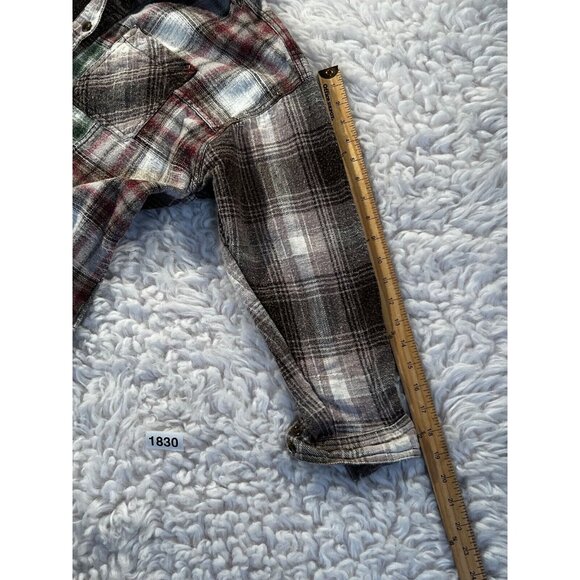 BDG Urban Outfitter Womens Flannel Shirt XS Plaid Button Up Pocket Grunge - Picture 5 of 6